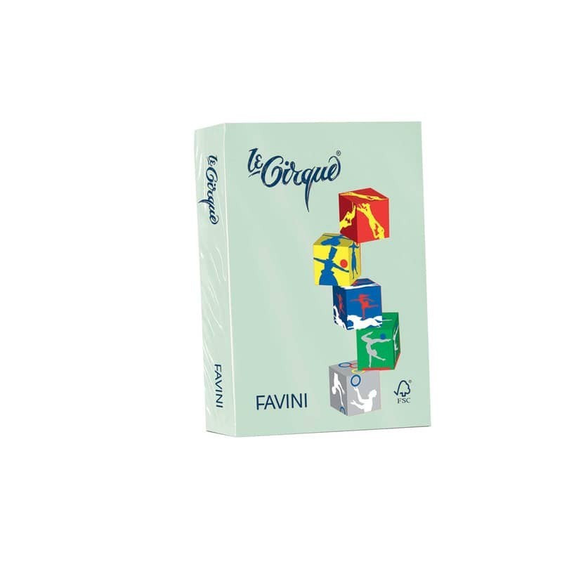 Carta colorata Favini Le Cirque A4 160 g/m² colori tenui - risma da 250 fogli pistacchio - A746304