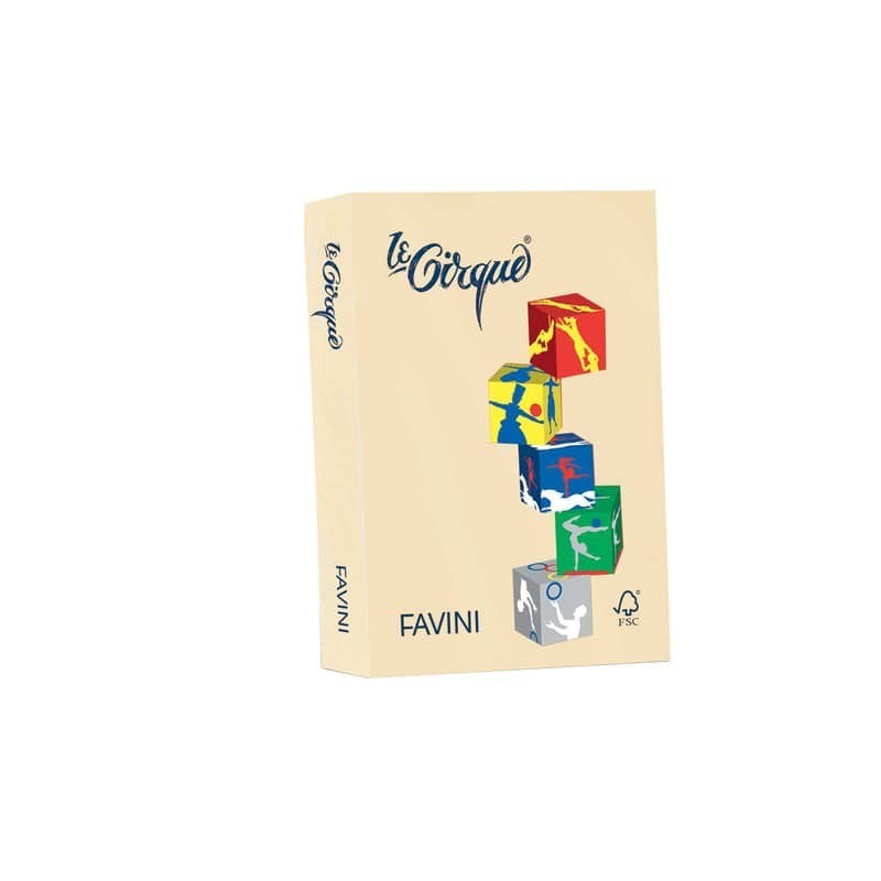 Carta colorata Favini Le Cirque A4 160 g/m² colori tenui - risma da 250 fogli camoscio - A74R304