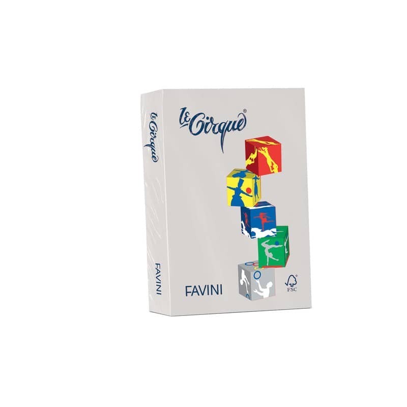 Carta colorata Favini Le Cirque A4 160 g/m² colori tenui - risma da 250 fogli grigio - A74U304