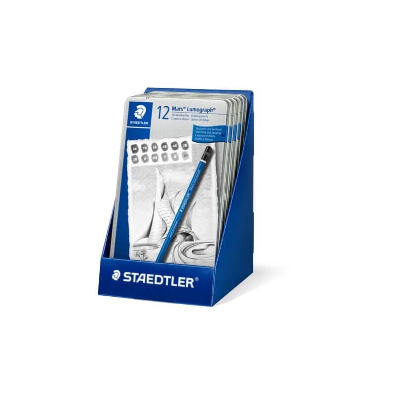 Matita Staedtler Mars® Lumograph® in astuccio in metallo 12 matite assortite - 100 G12 S
