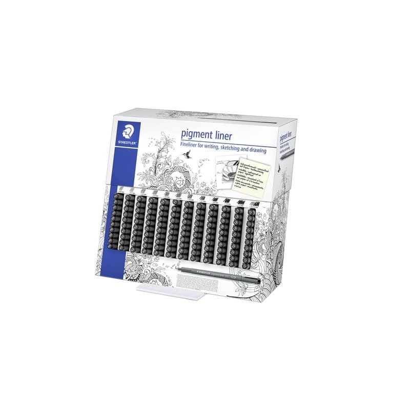 Espositore 120 fineliner Staedtler Pigment Liner tratti assortiti - 308 CA120