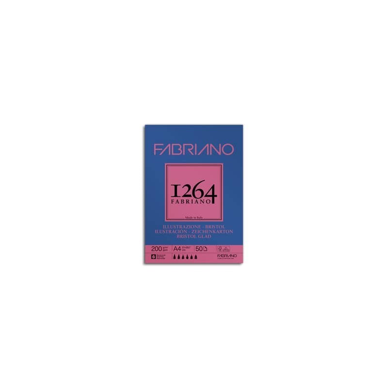 Blocco collato Fabriano Illustrazione 200 g - 50 fogli A4 - 19100654
