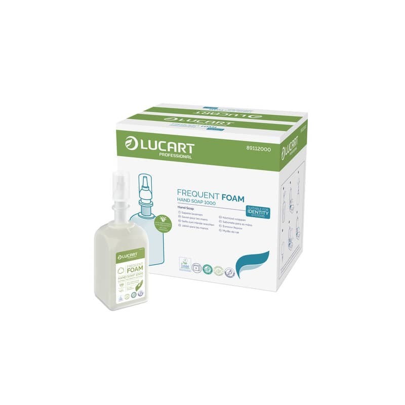 Ricarica sapone in schiuma ipoallergenico Lucart Professional 6x1L per dispenser Identity Soap - 89112000