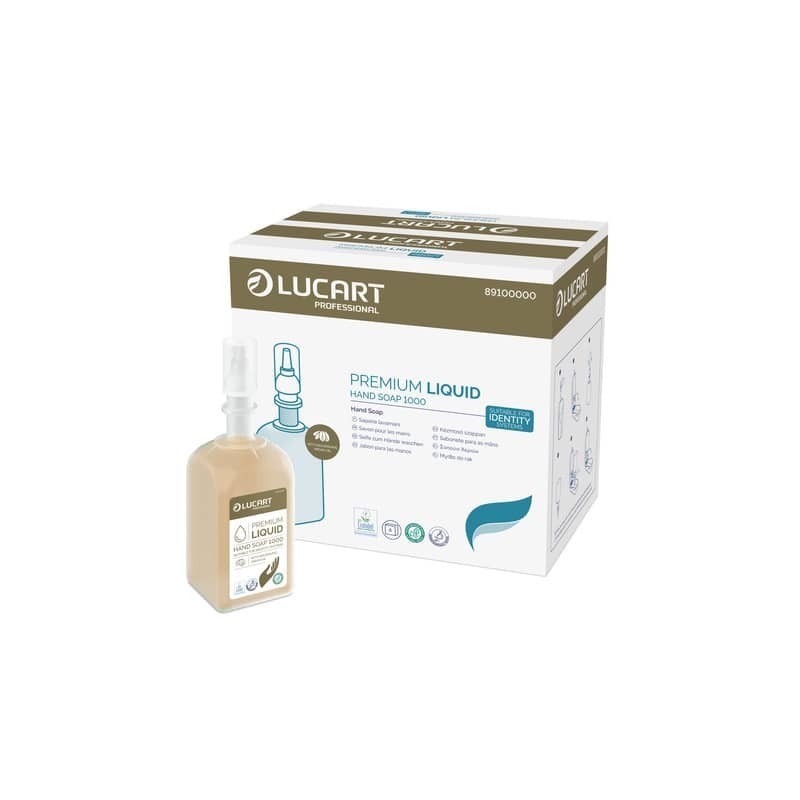 Ricarica sapone liquido Lucart Professional 6x1L Premium per dispenser Identity Soap - 89100000