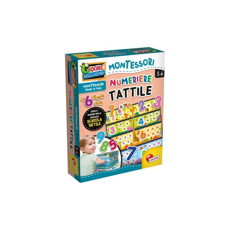 Gioco in scatola Lisciani metodo Montessori Plus Numeriere Tattile - 72453