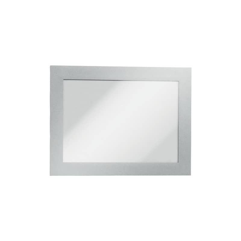 Cornici con pannello magnetico DURABLE DURAFRAME® A6 argento metallizzato 176x130mm  conf. 2 - 487023