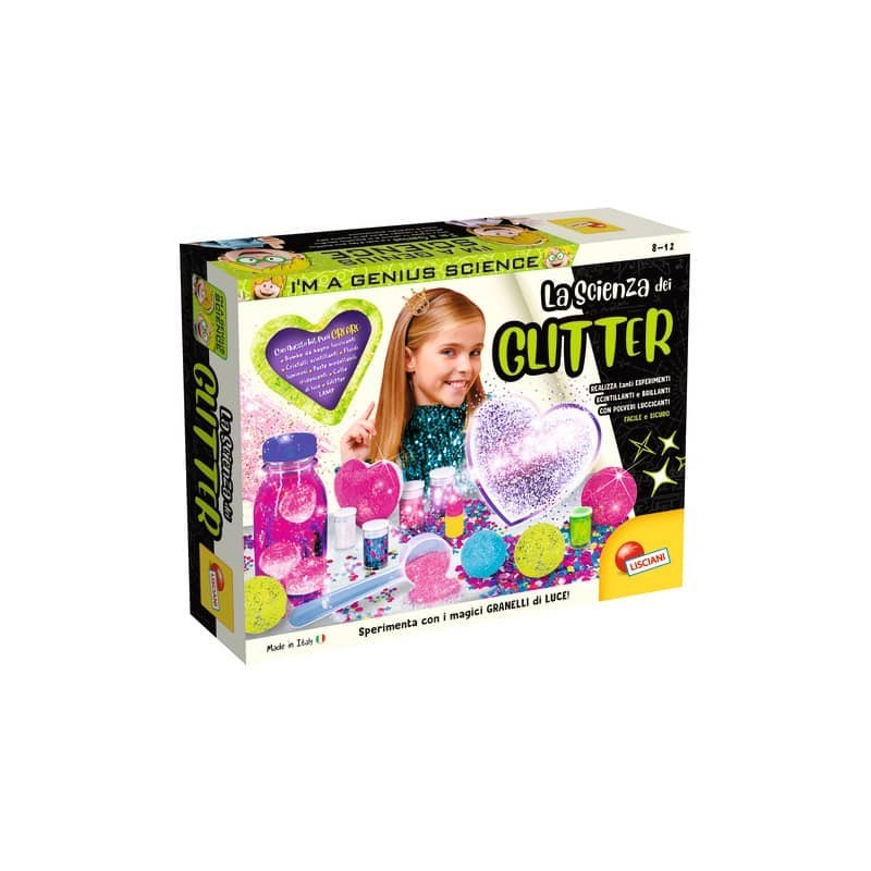 Gioco in scatola Lisciani I'm a Genius Laboratorio Scienza dei Glitter - 77007