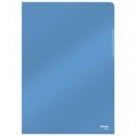 Cartellina a L in PVC Esselte Crystal A4 blu - conf. 25 pz - 55435