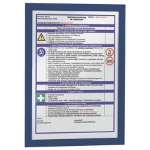 Cornici con pannello magnetico DURABLE DURAFRAME® A4 blu scuro 236x323mm conf. 2 - 487207