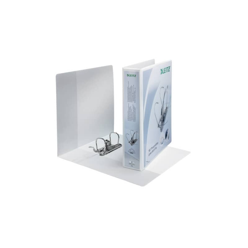Raccoglitore a leva a 2 anelli bianco Leitz dorso 50 mm 42260001 (Conf.10)