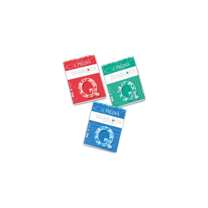 Ricambi per quaderni ad anelli Pigna Quablock - A4 - 80 g/m² - 50 ff - 5M - 0060977 5M (Conf.5)