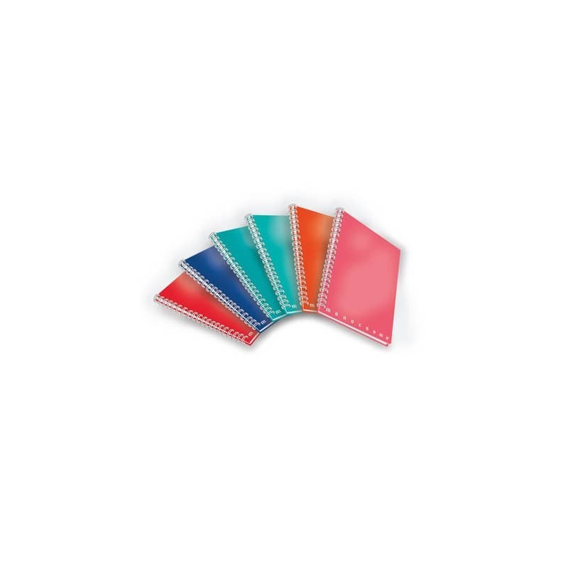 Maxi quaderno spiralato Pigna Monocromo A4 - 80 g/m² - 70 ff - 4M - colori assortiti - 0215555 4M (Conf.5)