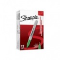 Marcatore permanente Sharpie Fine - punta tonda 1 mm verde - S0810960 (Conf.12)