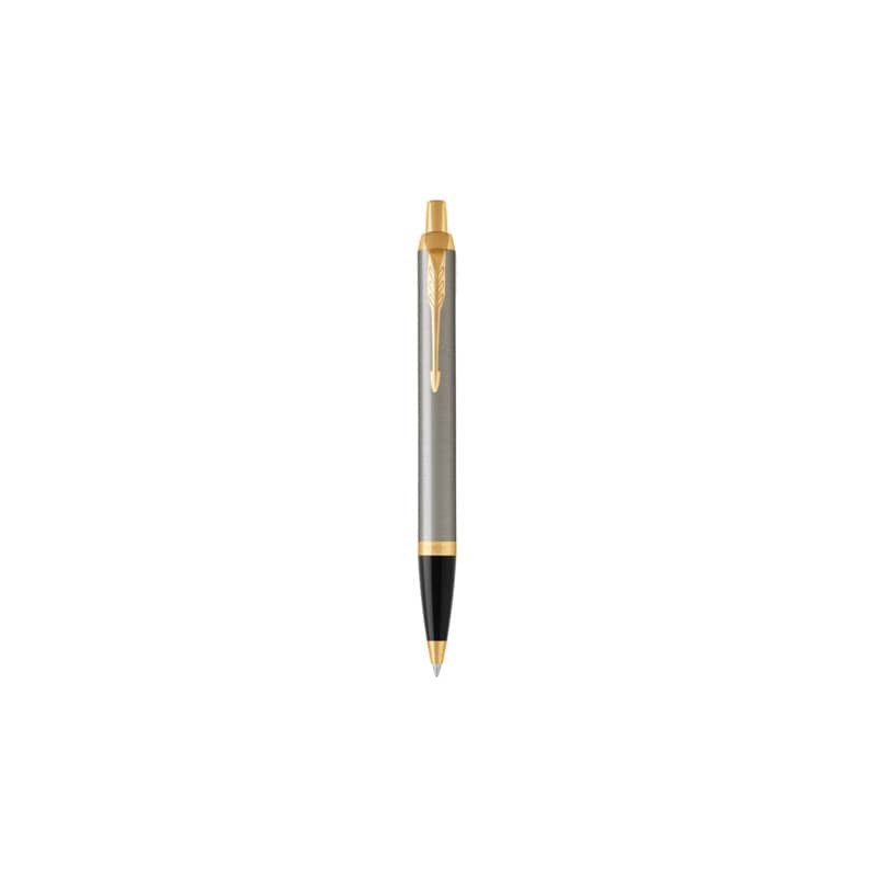 Penna a sfera Parker IM punta M inchiostro blu Parker Brushed Metal GT 1931670