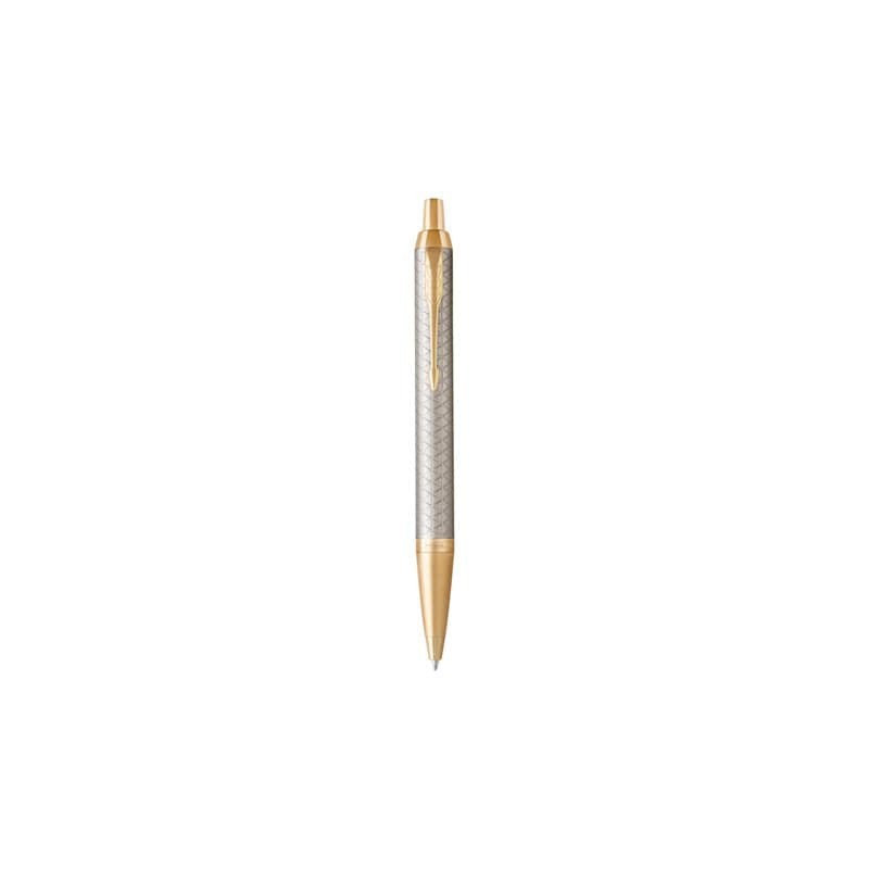 Penna a sfera Parker IM punta M inchiostro blu Premium Warm Silver GT - 1931687