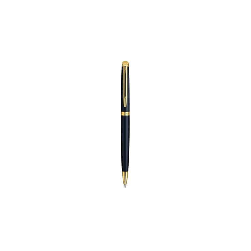 Penna a sfera Waterman Hemisphere GT inchiostro blu Waterman nero con finiture placcate in oro - S0920770