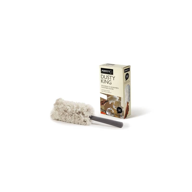 Piumino polvere Perfetto bianco / manichetto grigio o giallo 32x9xh2,5 cm - 0065E