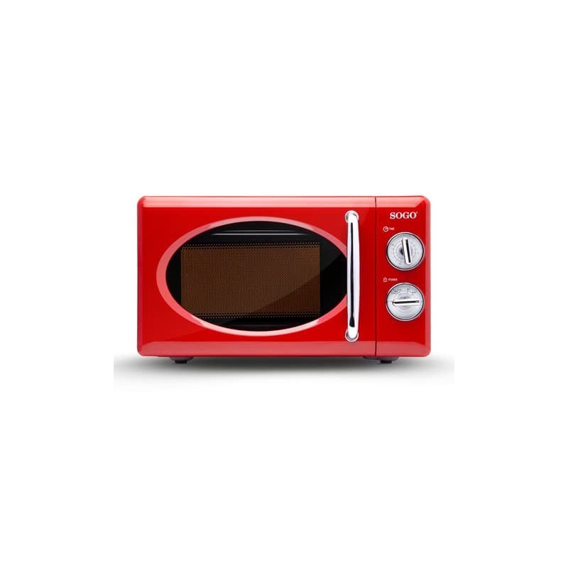 Microonde in alluminio Sogo Vintage 20 litri - 700 W rosso - HOR-SS-890-R