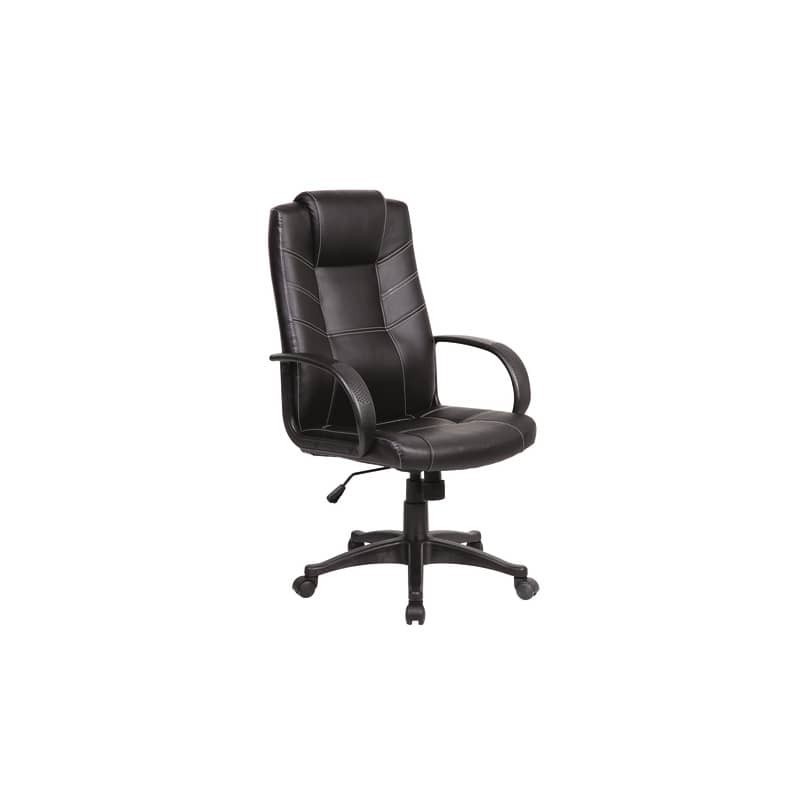 Poltrona direzionale nera ecopelle con braccioli Office Products Corsica 23023341-05