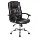 Poltrona direzionale nera ecopelle con braccioli Office Products Cyprus 23023361-05