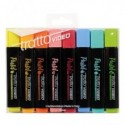 Evidenziatori Tratto Video Pastel  1-5 mm in busta appendibile da 8 colori pastello assortiti - F83800100