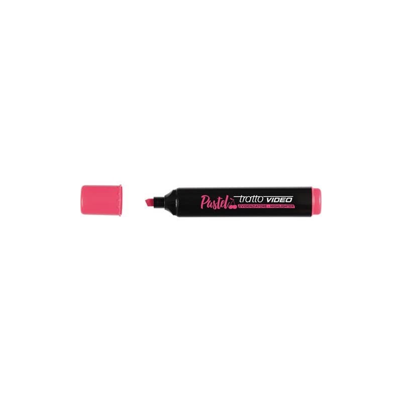 Evidenziatori Tratto Video Pastel tratto 1-5 mm ciliegia F833512 (Conf.12)