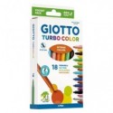 Pennarelli Giotto Turbo Color in fibra punta fine 2,8 mm - in conf. da 18 colori assortiti - F07340000 (Conf.5)