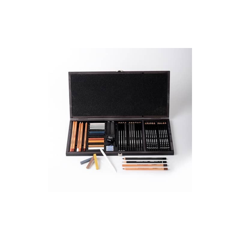 Set disegno Lyra Rembrandt cassetta in legno da 47 pezzi L2054001