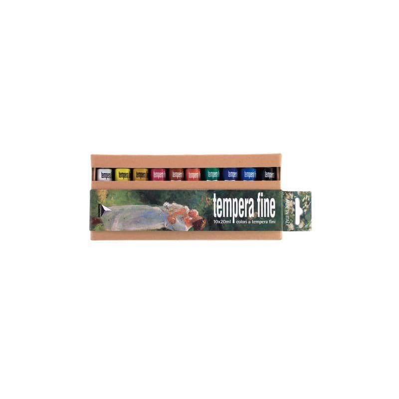 Tempera fine Maimeri in tubetto 20 ml - conf. da 10 colori assortiti M2598100