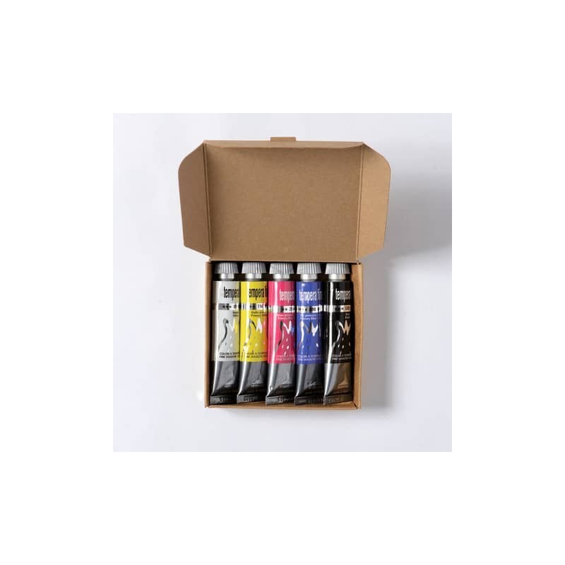 Tempera fine Maimeri in tubetto 20 ml - conf. da 5 colori assortiti M2598049