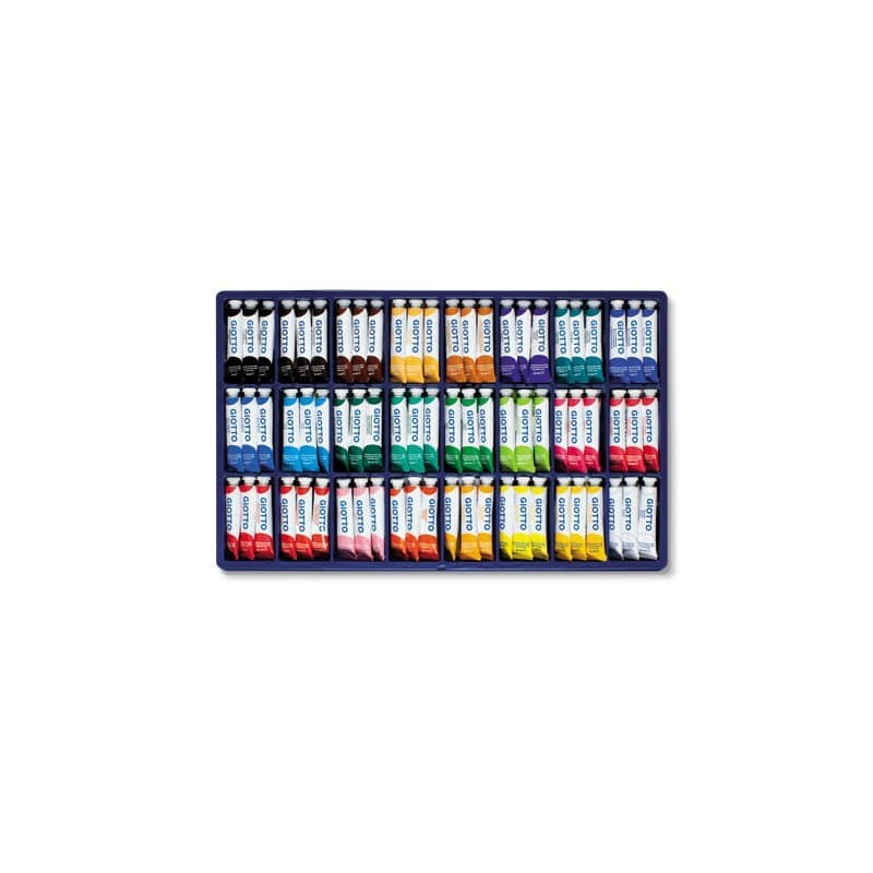 Tempera Giotto Extra ultrafine in tubetto 12 ml - in vetrinetta da 144 colori assortiti - F35250000