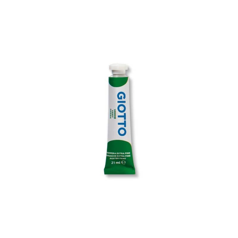 Tempera Giotto Extra ultrafine in tubetto 21 ml verde - F35501200 (Conf.6)