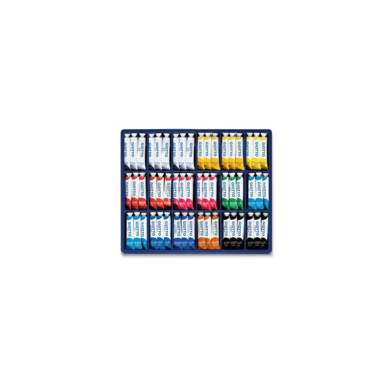 Tempera Giotto Extra ultrafine in tubetto 21 ml - in vetrinetta da 108 colori assortiti - F35550000