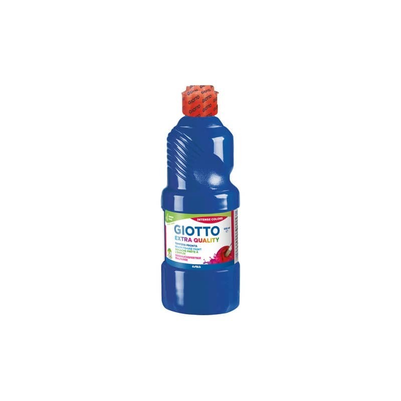 Tempera pronta Giotto Extra Quality in flacone 500 ml blu oltremare - F53281700