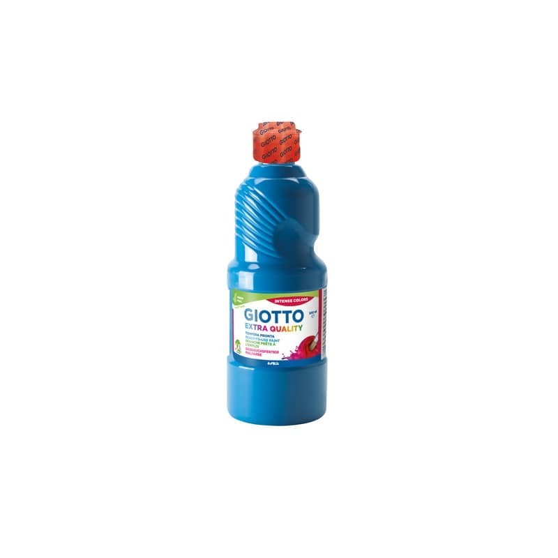 Tempera pronta Giotto Extra Quality in flacone 500 ml ciano - F53281500