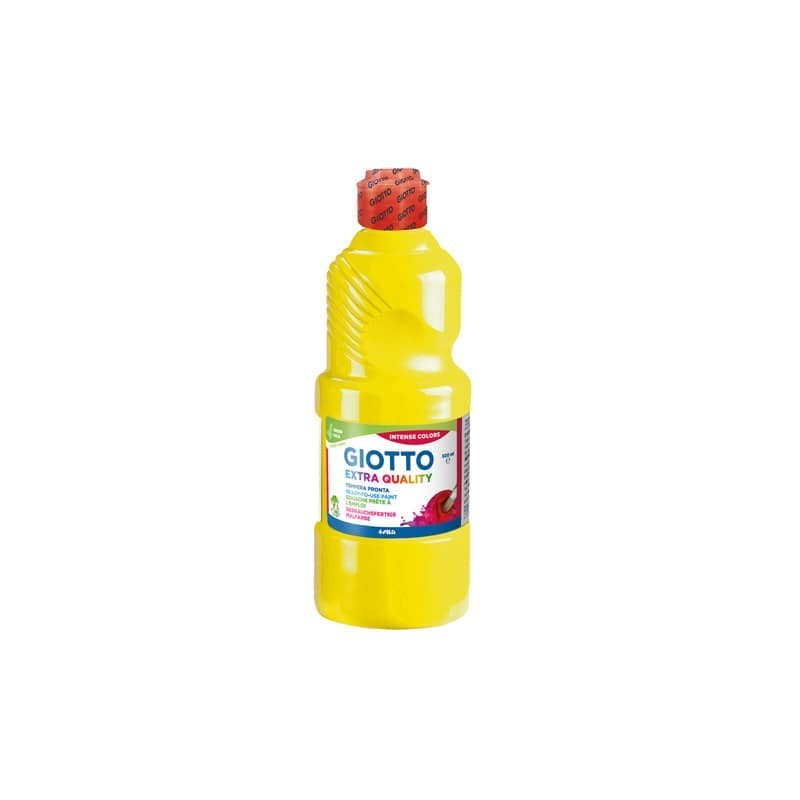 Tempera pronta Giotto Extra Quality in flacone 500 ml giallo - F532802