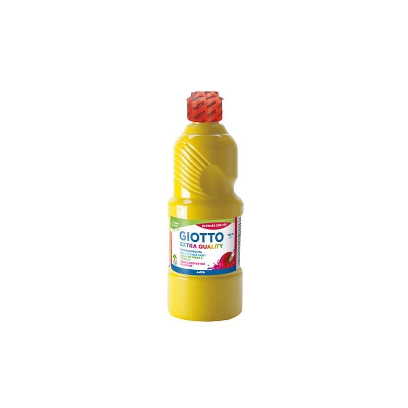 Tempera pronta Giotto Extra Quality in flacone 500 ml giallo scuro - F53280300