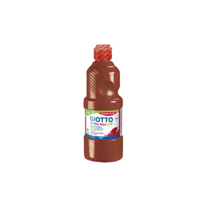 Tempera pronta Giotto Extra Quality in flacone 500 ml marrone - F532828