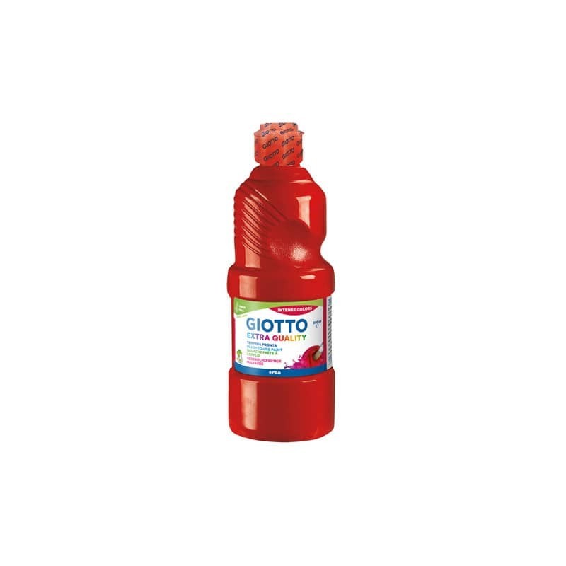 Tempera pronta Giotto Extra Quality in flacone 500 ml rosso vermiglione - F532807