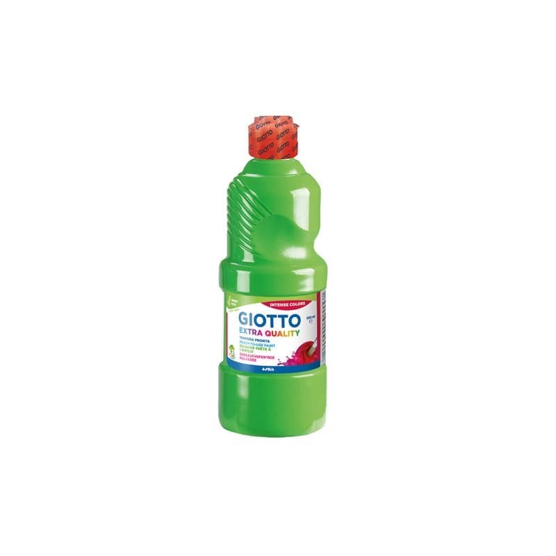 Tempera pronta Giotto Extra Quality in flacone 500 ml verde cinabro - F532811