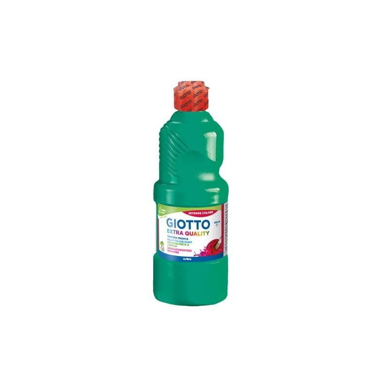 Tempera pronta Giotto Extra Quality in flacone 500 ml verde smeraldo - F532813