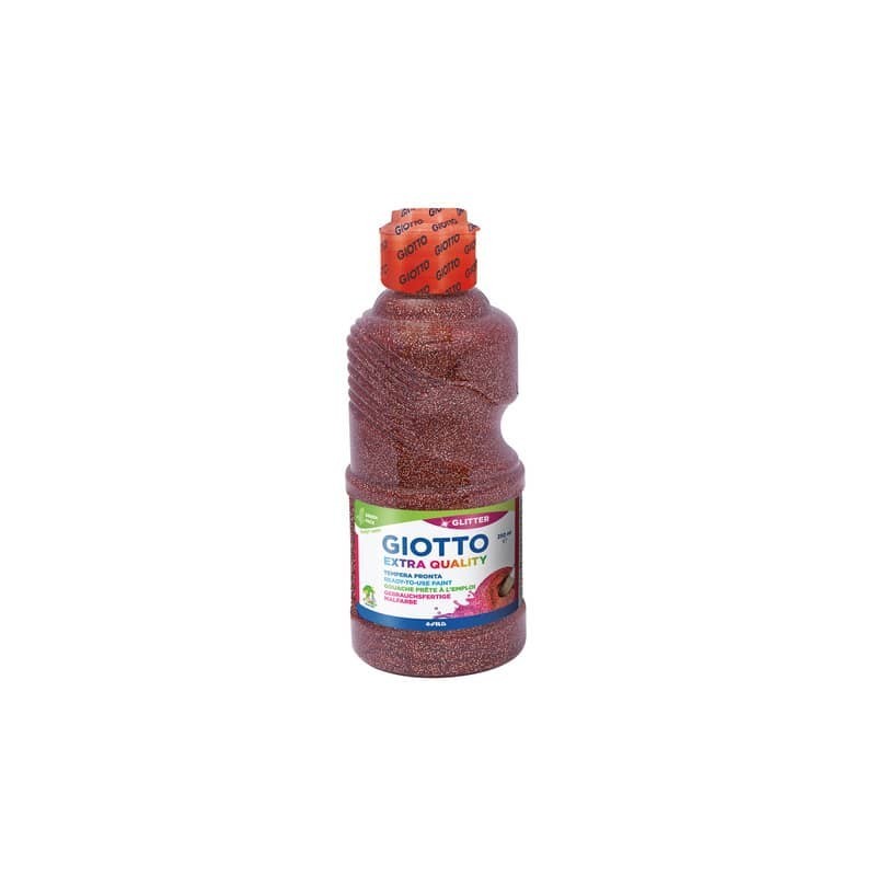 Tempera pronta Giotto glitter in flacone 250 ml bronzo glitterato - F53120700