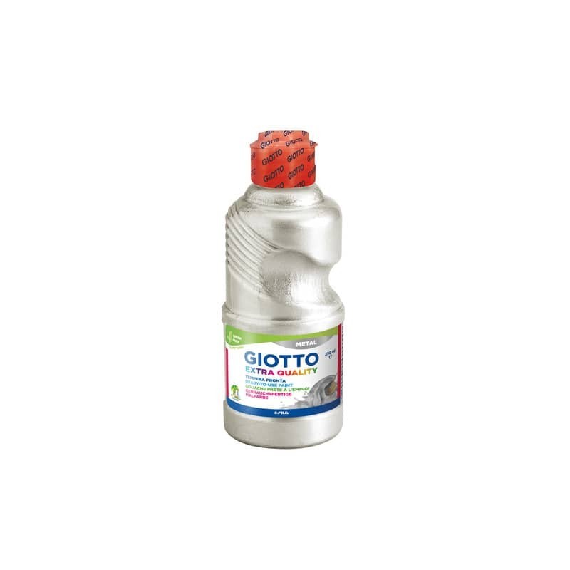 Tempera pronta Giotto metal in flacone 250 ml argento metallizzato - F53140200