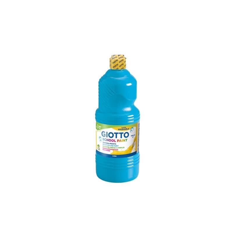 Tempera pronta Giotto School Paint in flacone 1 L ciano - F535515