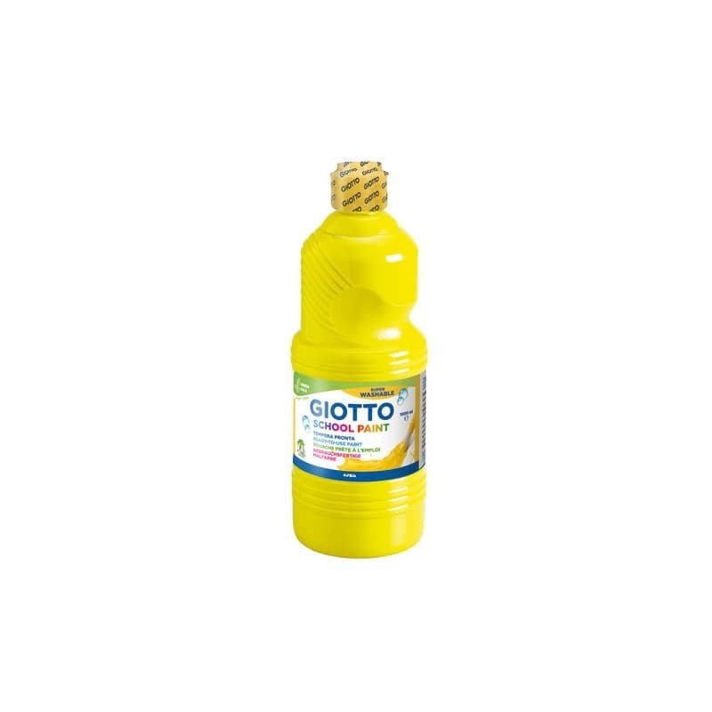 Tempera pronta Giotto School Paint in flacone 1 L giallo - F535502