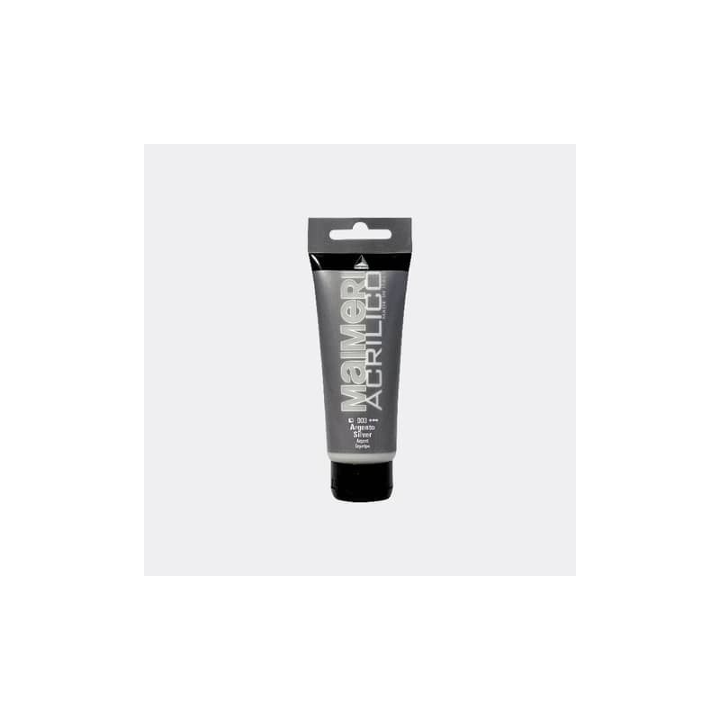 Colore acrilico Maimeri in tubetto 75 ml argento - M0916003
