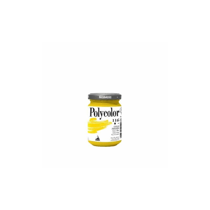 Colore vinilico fine Maimeri in vasetto 140 ml giallo primario - M1220116