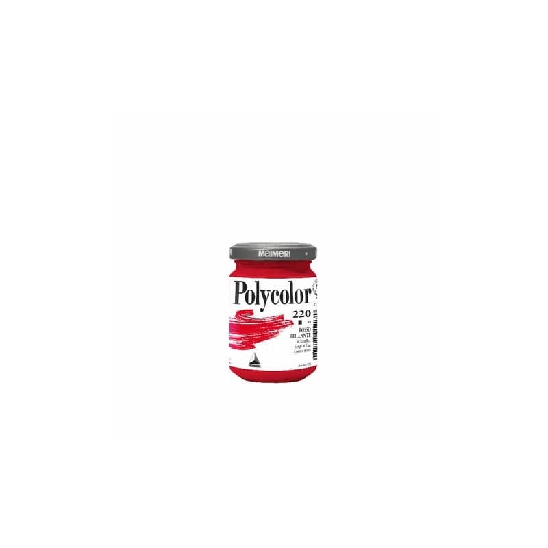 Colore vinilico fine Maimeri in vasetto 140 ml rosso brillante - M1220220