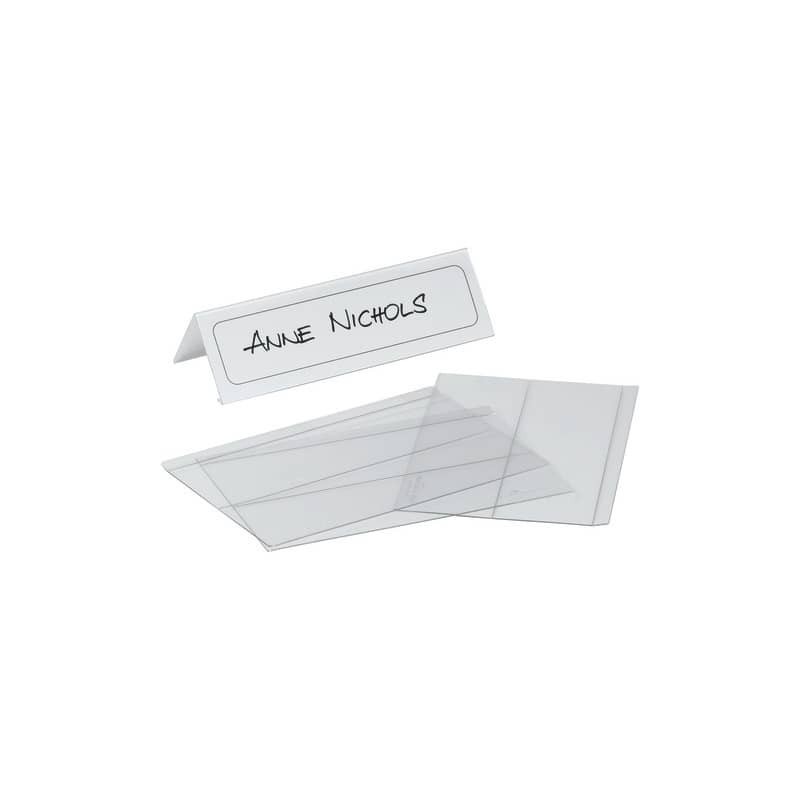 Portanomi DURABLE da tavolo polietilene trasparente inserto 61/122 x 210 mm conf. 10 - 804819