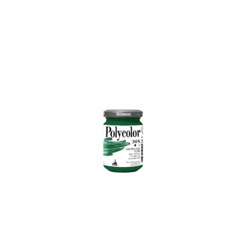Colore vinilico fine Maimeri in vasetto 140 ml verde brillante scuro - M1220305